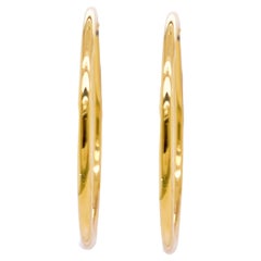 1.5-inch Hoops in 14K Yellow Gold 40 x 2.5 mm Lightweight