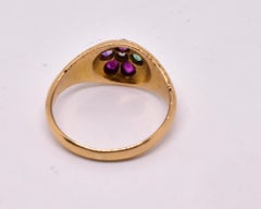 Antique 15 Karat Gold Victorian Forget-Me-Not Regard Ring
