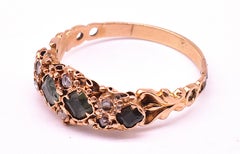 15 Karat Rose Diamond and Peridot Ring