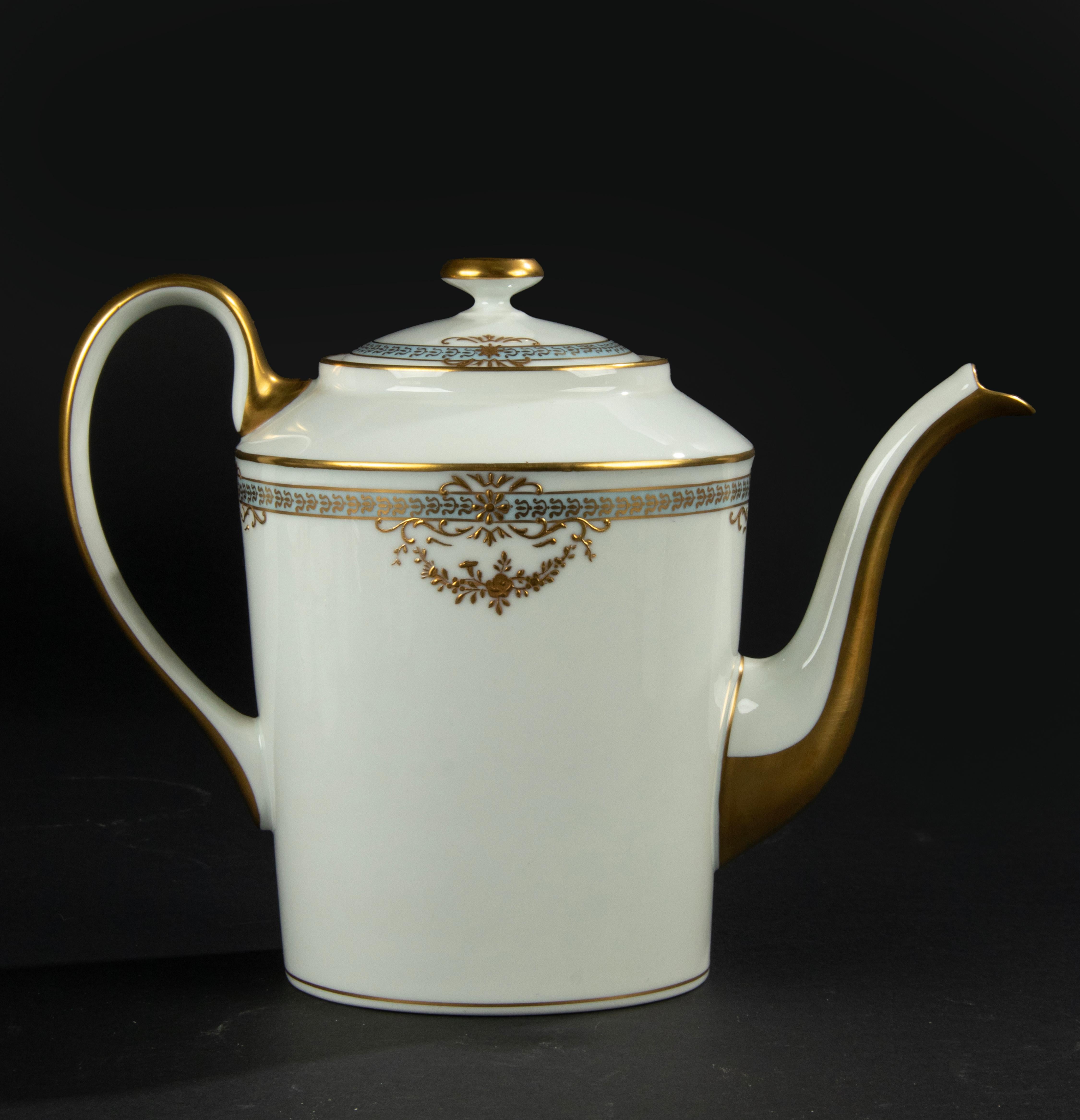 15-Piece Porcelain Tea Set, Royal Limoges, Relief Gilded  5
