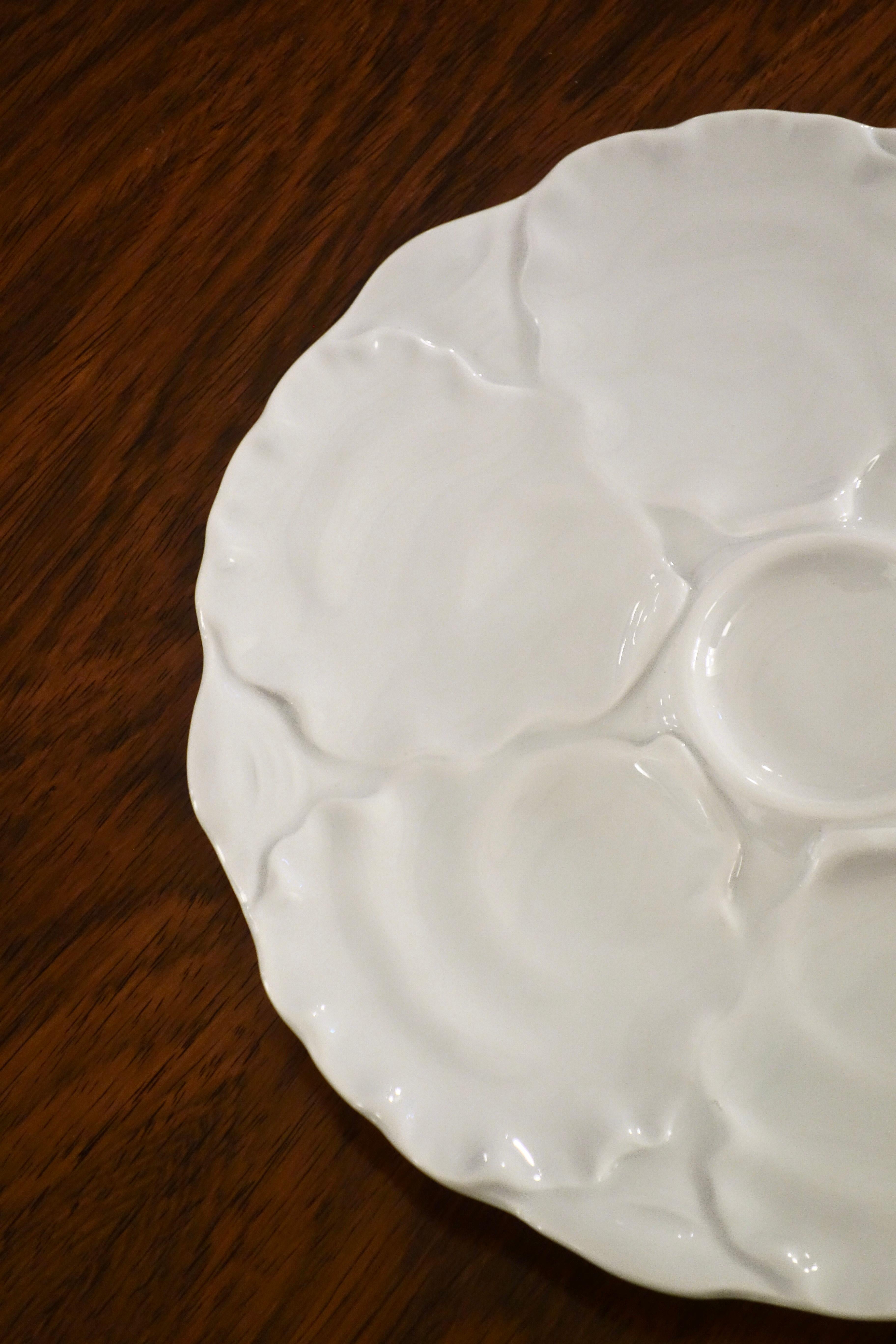Enameled 15 Porcelain Oyster Plate Service by HutschenReuthen, Germany 1960s For Sale