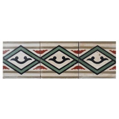 Used 15 Reclaimed Patterned Border Tiles for Floors or Walls