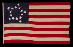 15 Star Antique American Flag, Kentucky Statehood, Rare Star Configuration