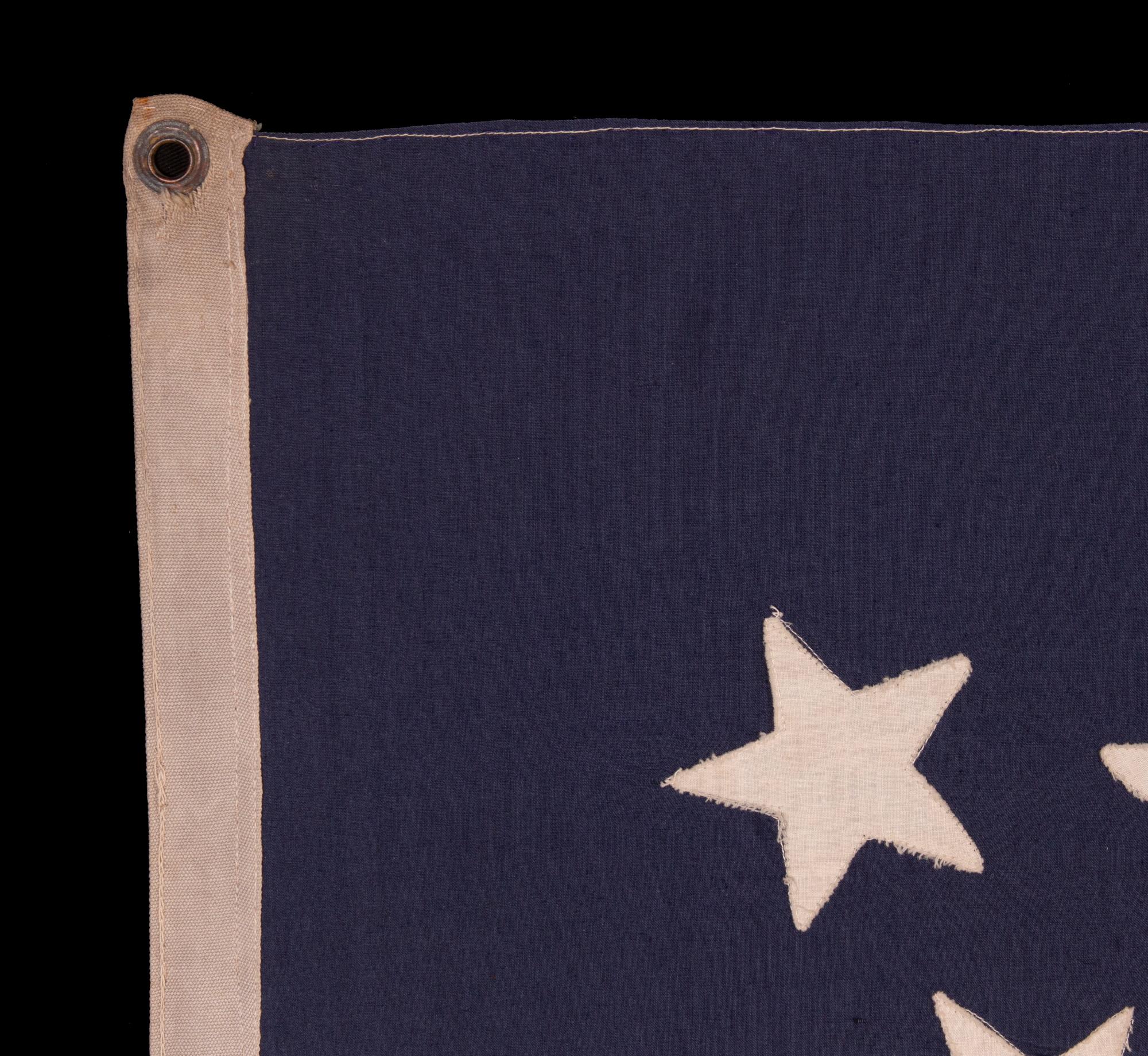 Cotton 15 Star Antique American Flag, Kentucky Statehood, Rare Star Configuration