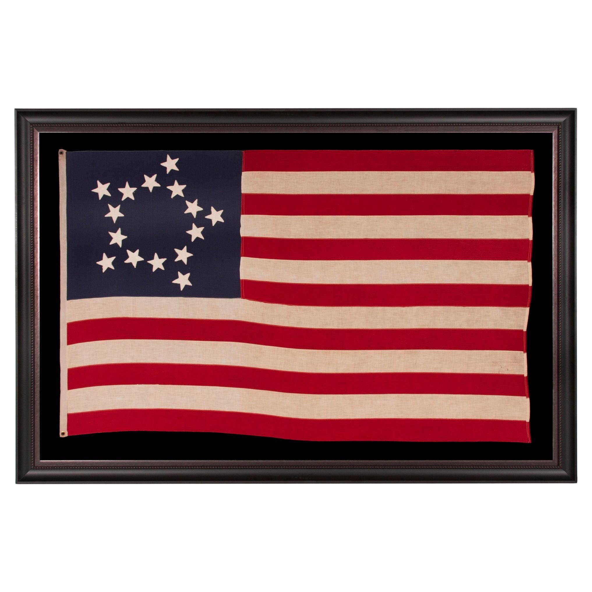 15 Star Antique American Flag, Kentucky Statehood, Rare Star Configuration