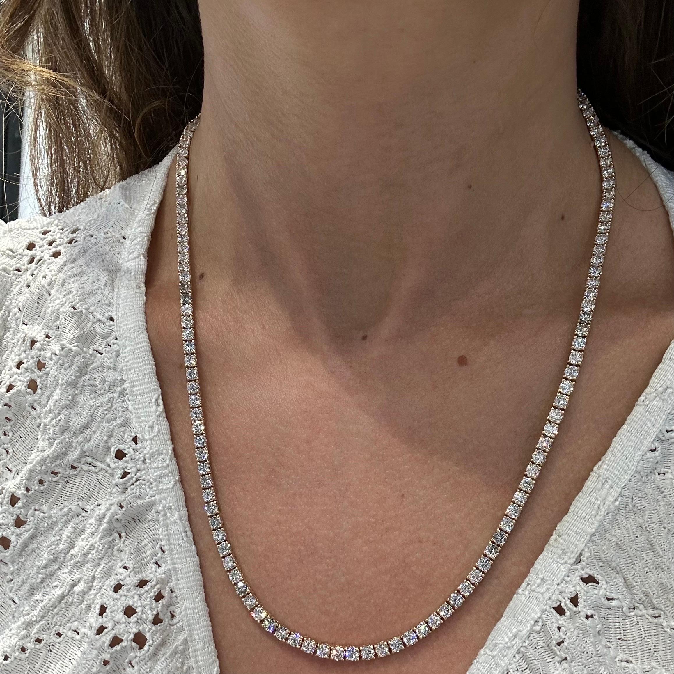 15 inch diamond tennis necklace