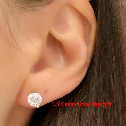 1 5 Total Carat Weight Rx Diamond Earring Studs White Gold Ben Dannie 1 5 Total Carat Weight Rx Diamond Earring Studs White Gold Ben Dannie