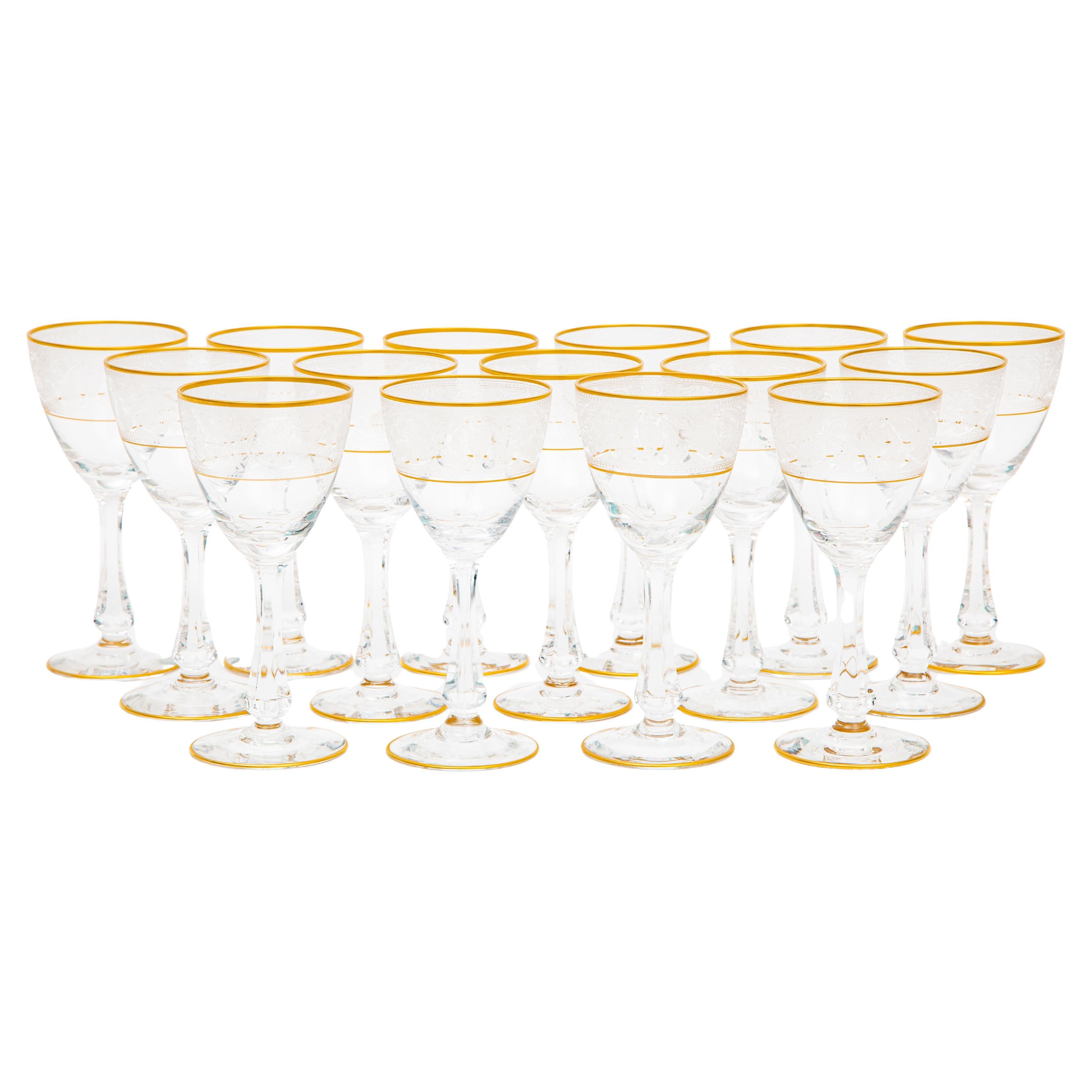 15 Copas Vintage, Doble Oro de 24 Kilates con Bonito Diseño Grabado