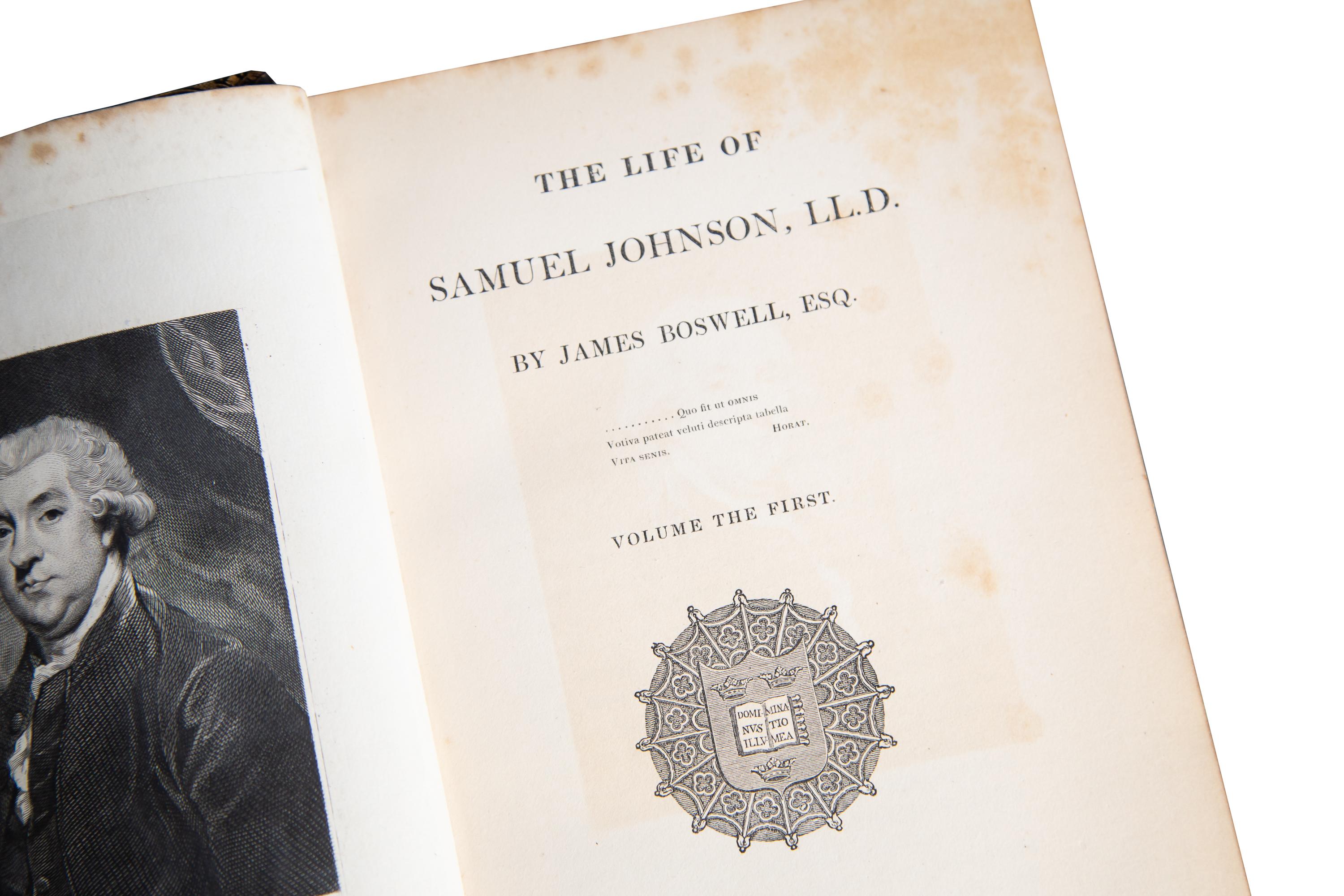 15 Bände. James Boswell, Esq. Das Leben von Samuel Johnson, LL.D. im Zustand „Gut“ im Angebot in New York, NY