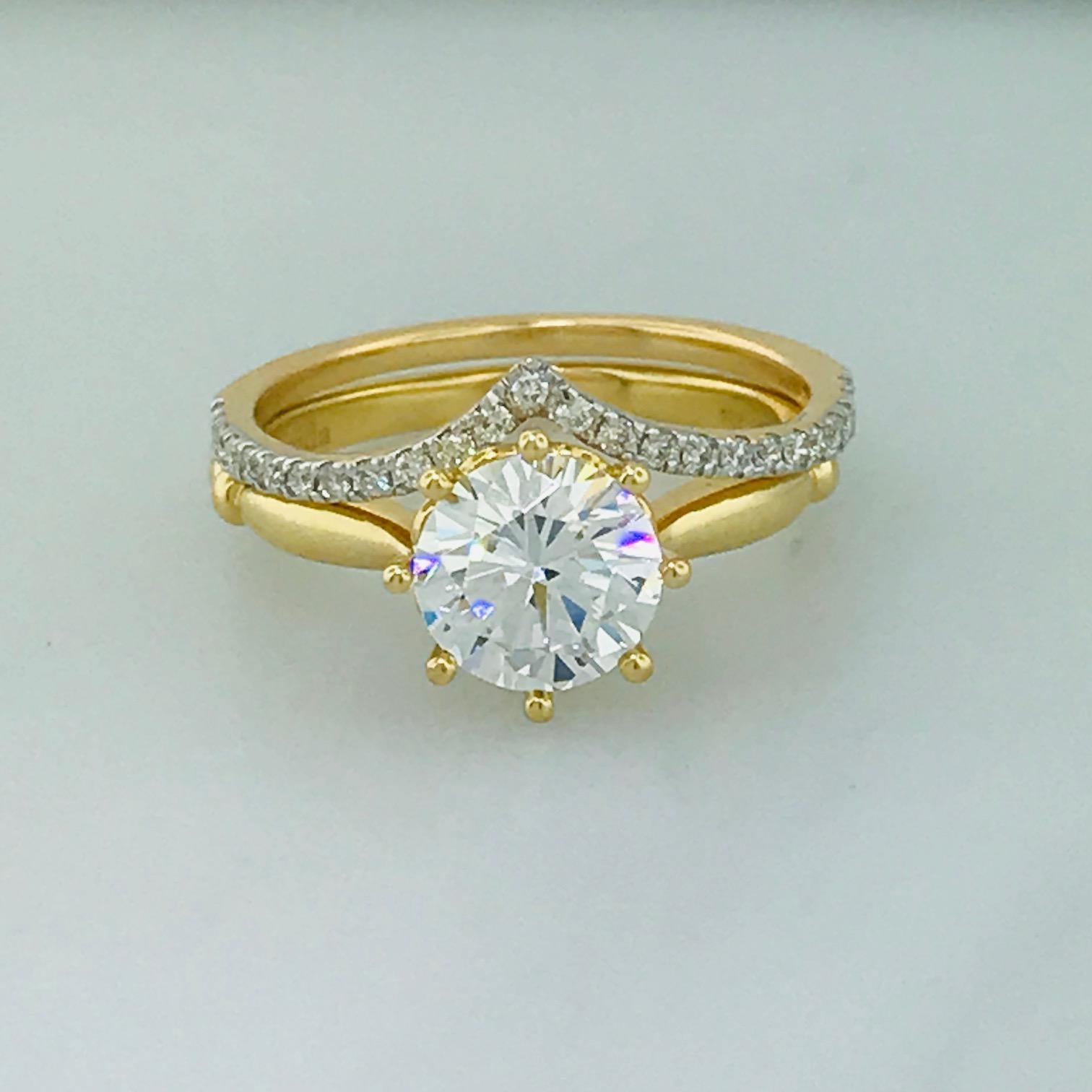 8 prong solitaire engagement ring