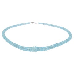 150 Carat Aquamarine Beaded Strand Necklace
