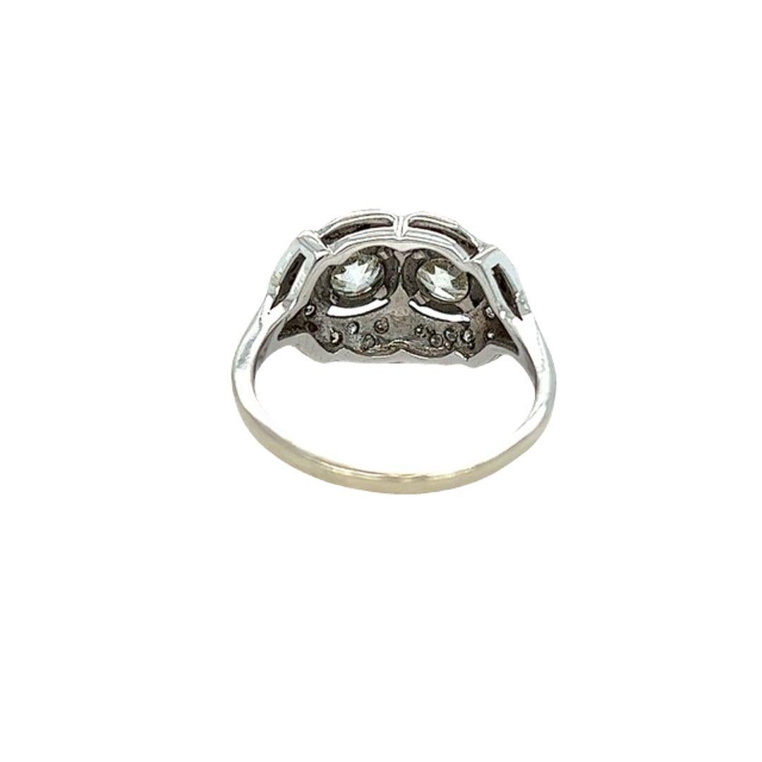 Women's 1.50 Carat Art Deco Diamond Ring 14K White Gold For Sale
