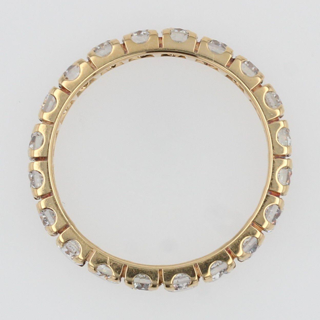 1, 50 Carat Brillant Cut Diamonds 18 Karat Yellow Gold Wedding Ring For Sale 3
