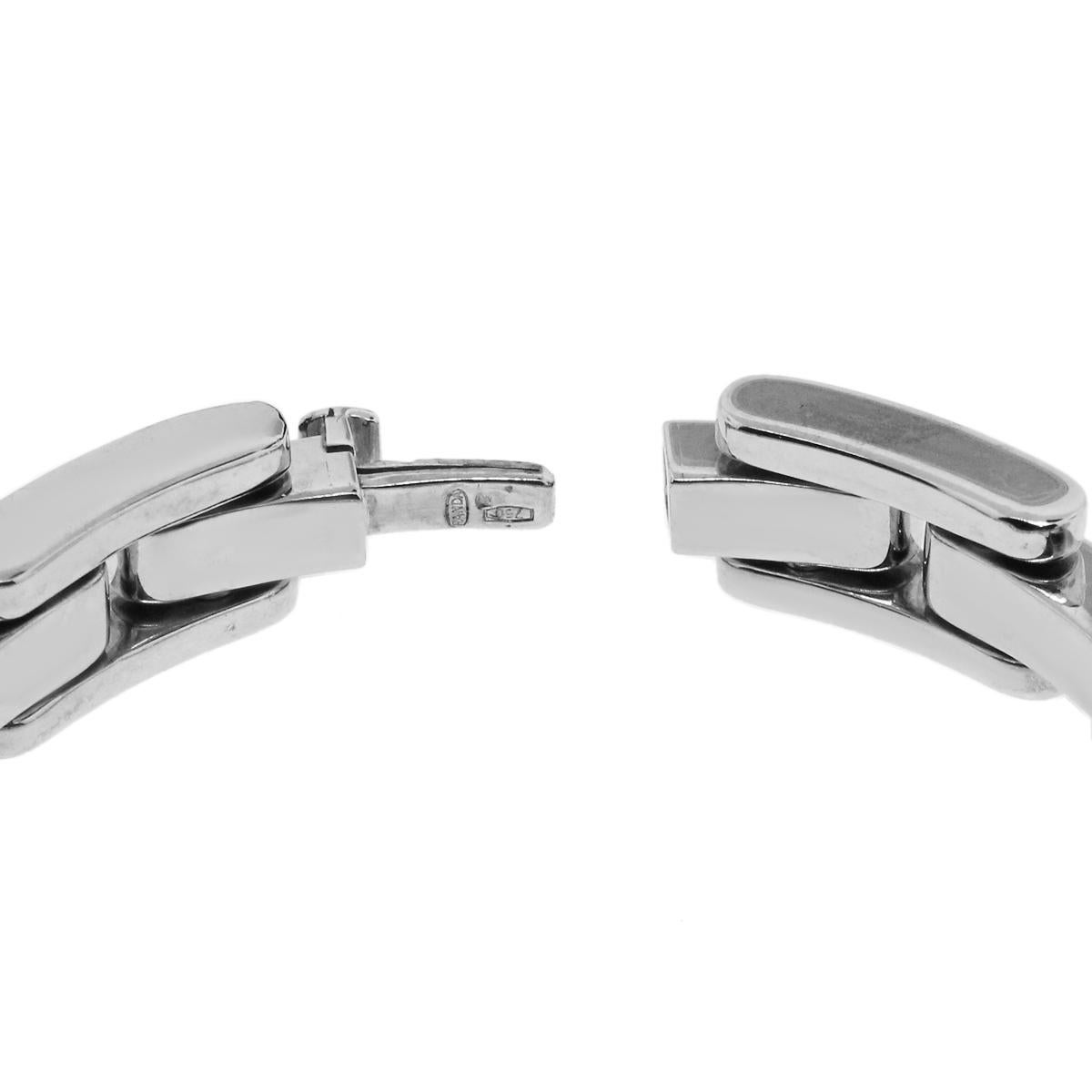 Round Cut 1.50 Carat Diamond Bar Link Bracelet 18 Karat in Stock For Sale