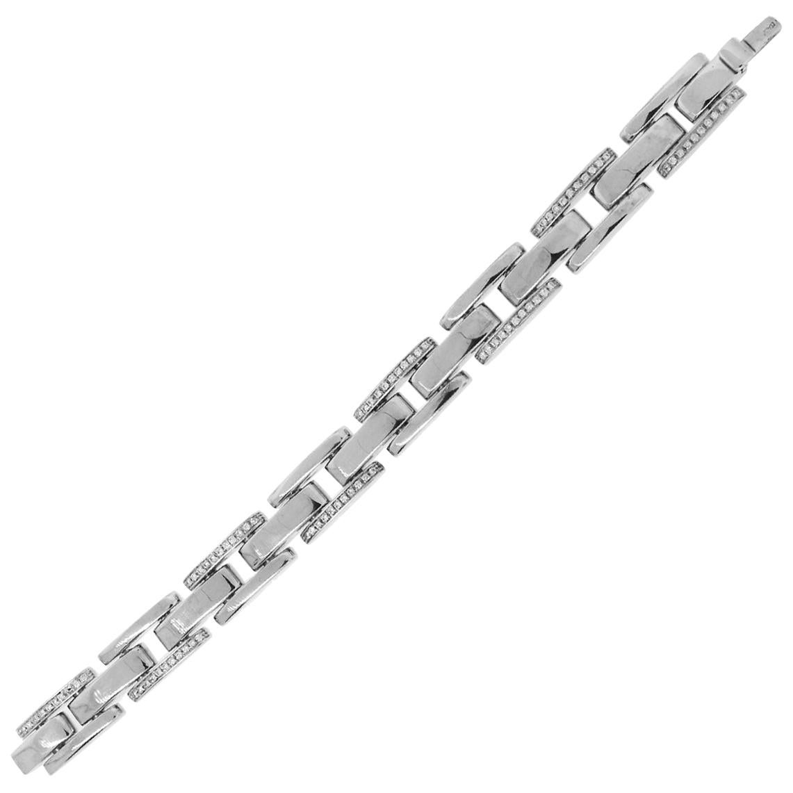 1.50 Carat Diamond Bar Link Bracelet