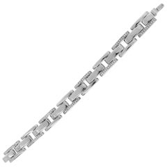 1.50 Carat Diamond Bar Link Bracelet