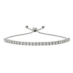 1.50 Carat Diamond Bolo Tennis Bracelet G SI 14K White Gold
