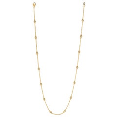 1.50 Carat Diamond by the Yard Necklace G SI 14 Karat Yellow Gold