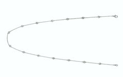 Collier en or blanc 14 carats avec 14 pierres et diamants de 1,50 carat G SI