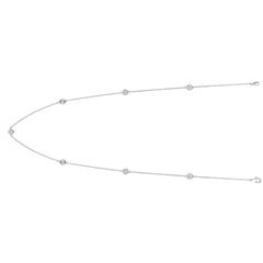 Collier en or blanc 14 carats à 20 pointes avec diamants de 1,50 carat G SI