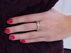 1.50 Carat Diamond Channel Set 18 Karat Rose Gold Half Eternity Band Ring