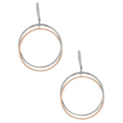 1.50 Carat Diamond Circle Earrings