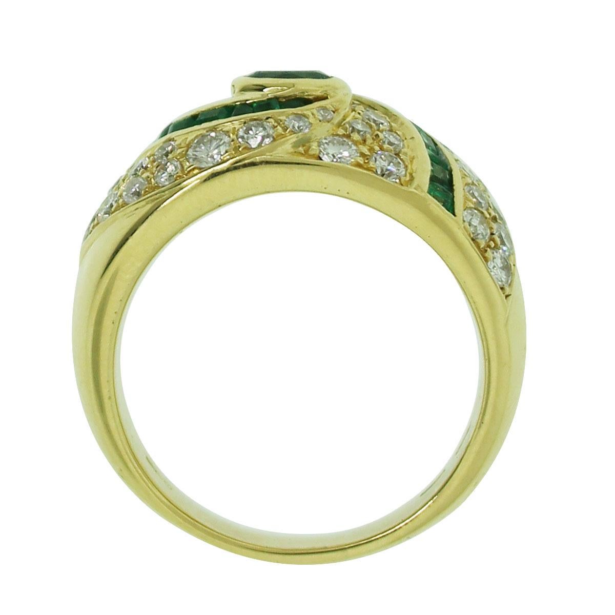 1.50 Carat Diamond Emerald Ring In Excellent Condition In Boca Raton, FL