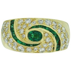 1.50 Carat Diamond Emerald Ring