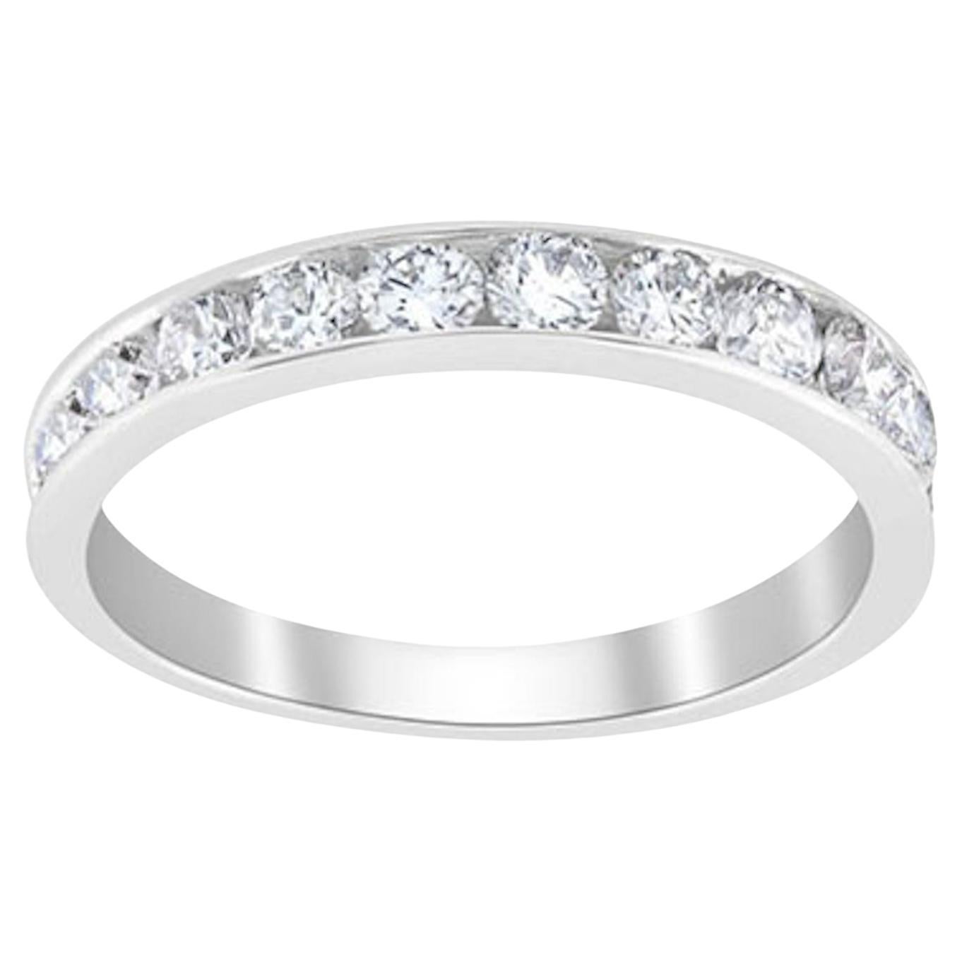 1,50 Karat Diamant Eternity Anniversary-Ring, Channel Set 14 Karat Weißgold