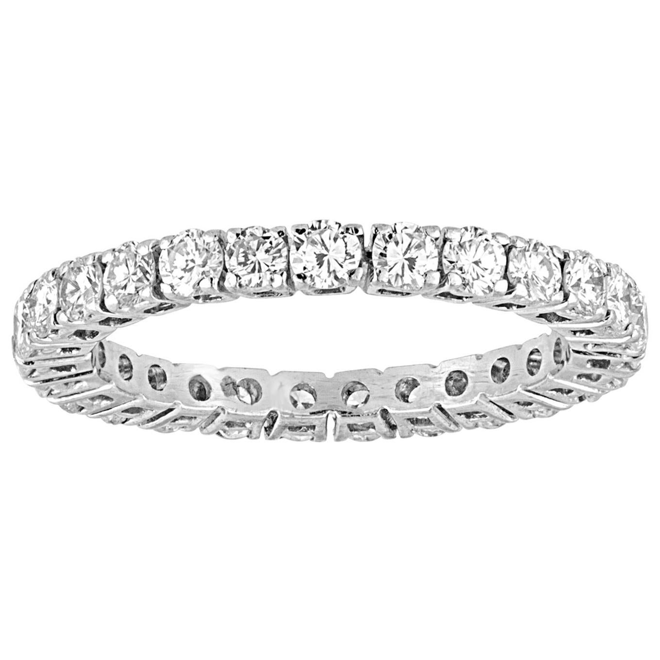 1.50 Carat Diamond Gold Round Eternity Band