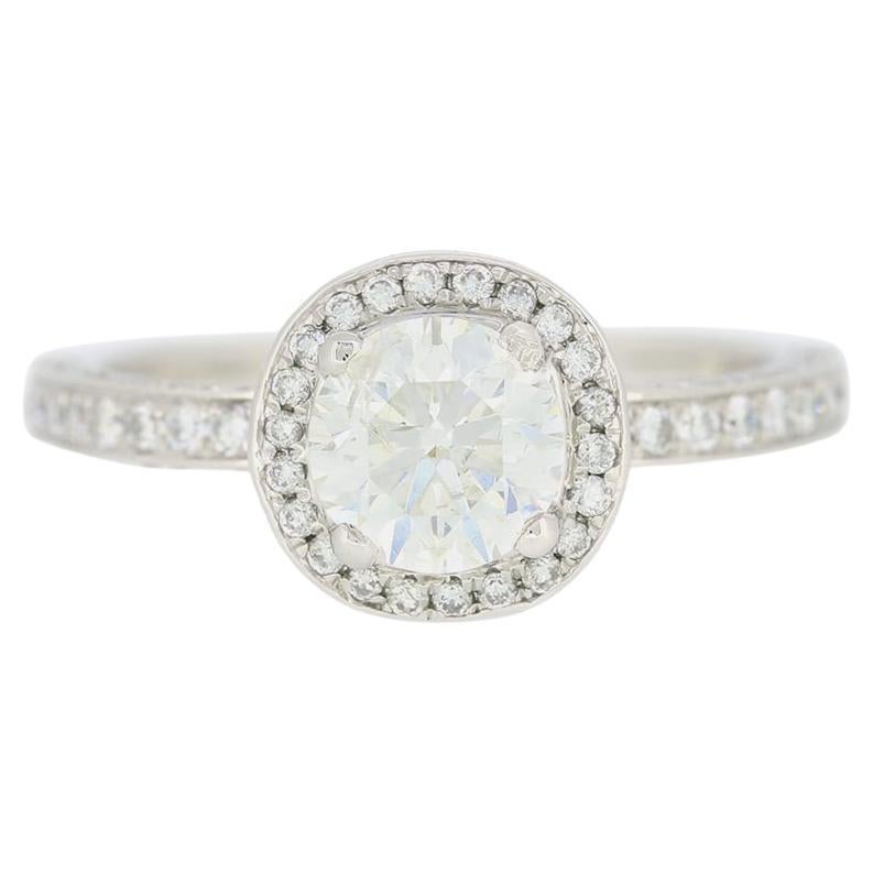 1.50 Carat Diamond Halo Engagement Ring