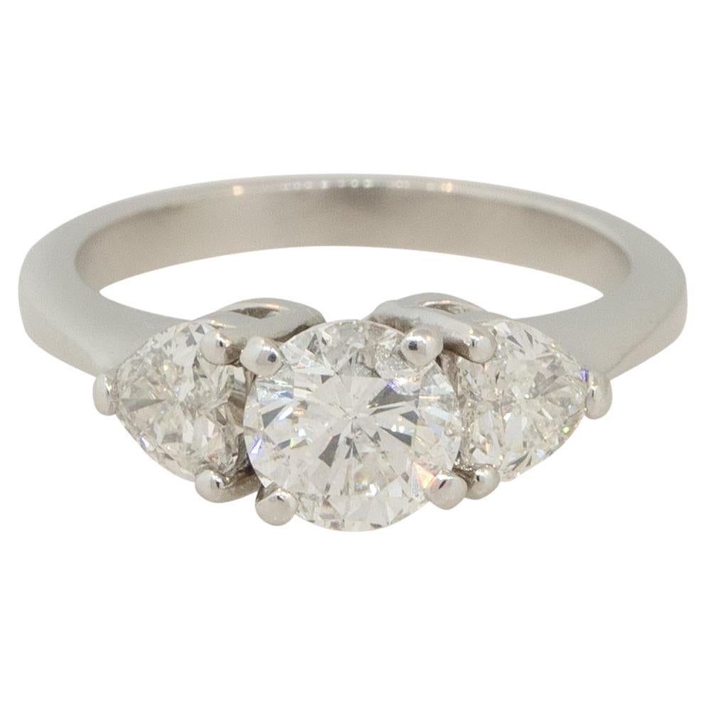 1.50 Carat Diamond Heart Shaped Engagement Ring Platinum in Stock