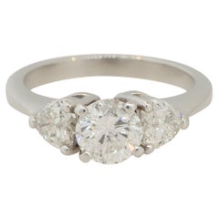 1.50 Carat Diamond Heart Shaped Engagement Ring Platinum in Stock