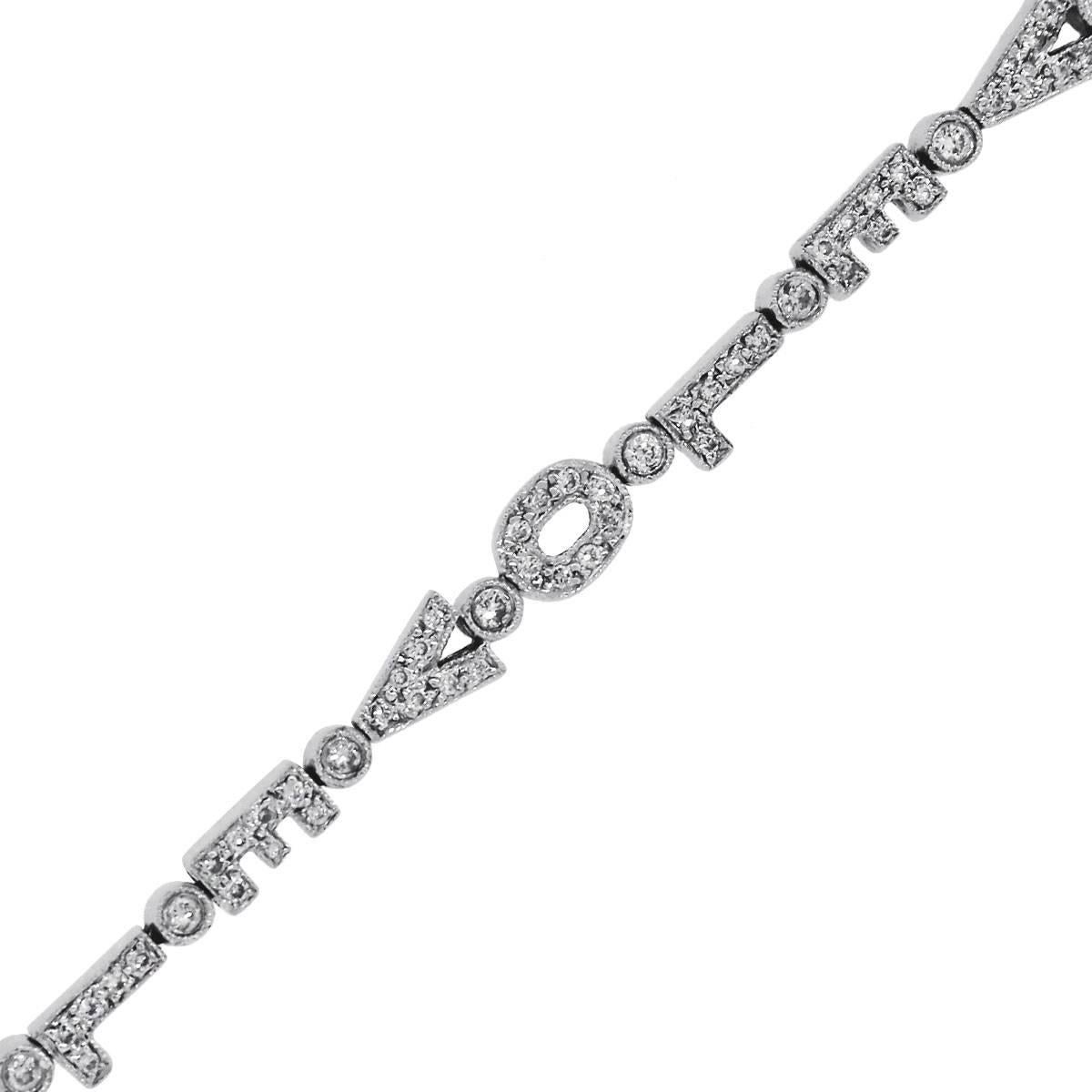 1.50 Carat Diamond “Love” Bracelet