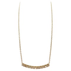 1.50 Carat Diamond Mini Illusion Necklace 14 Karat Yellow Gold 20''
