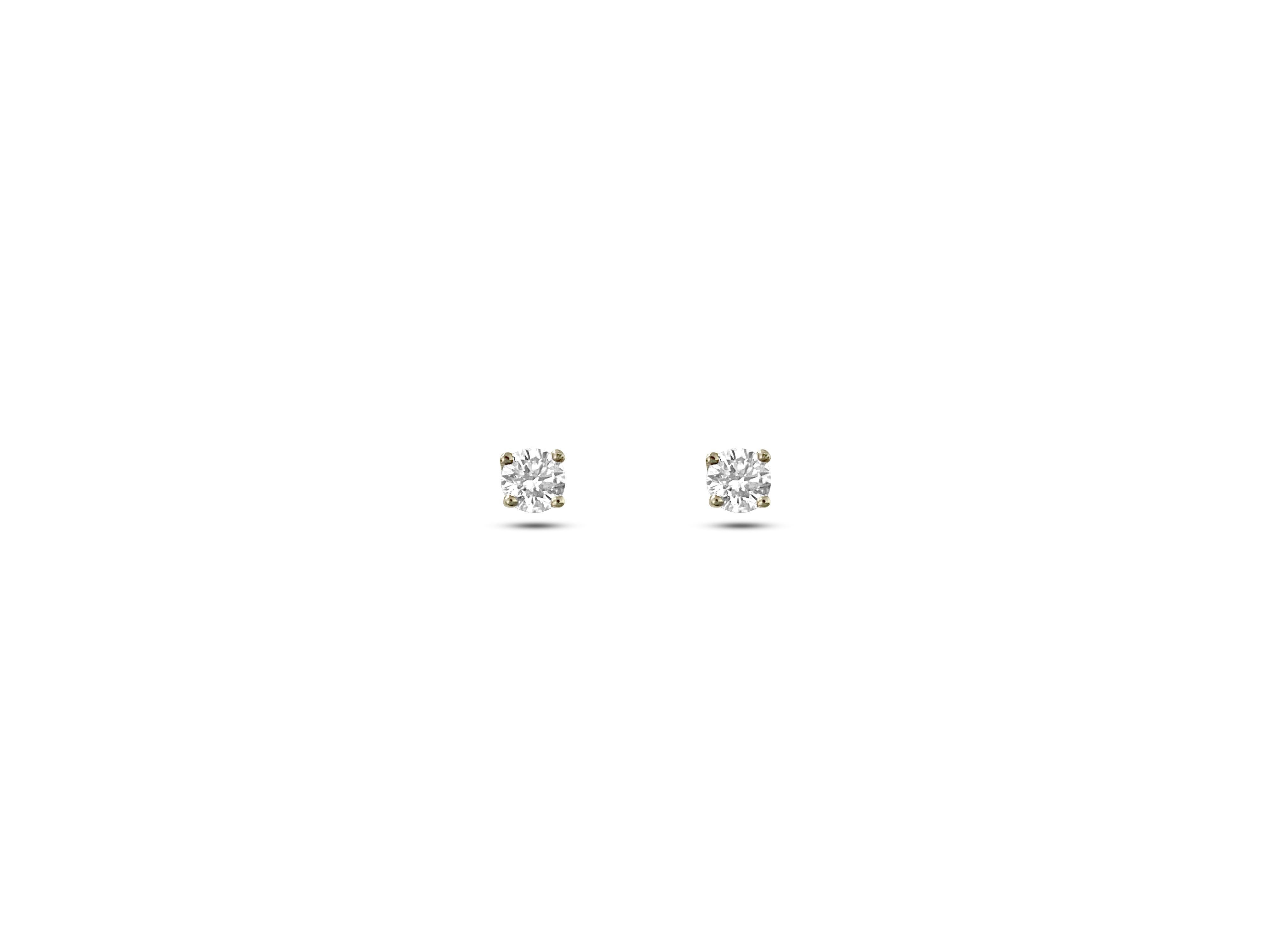 1.50 Carat Diamond Multi Style Earrings and Stud in 14 Karat Two-Tone Gold For Sale 2