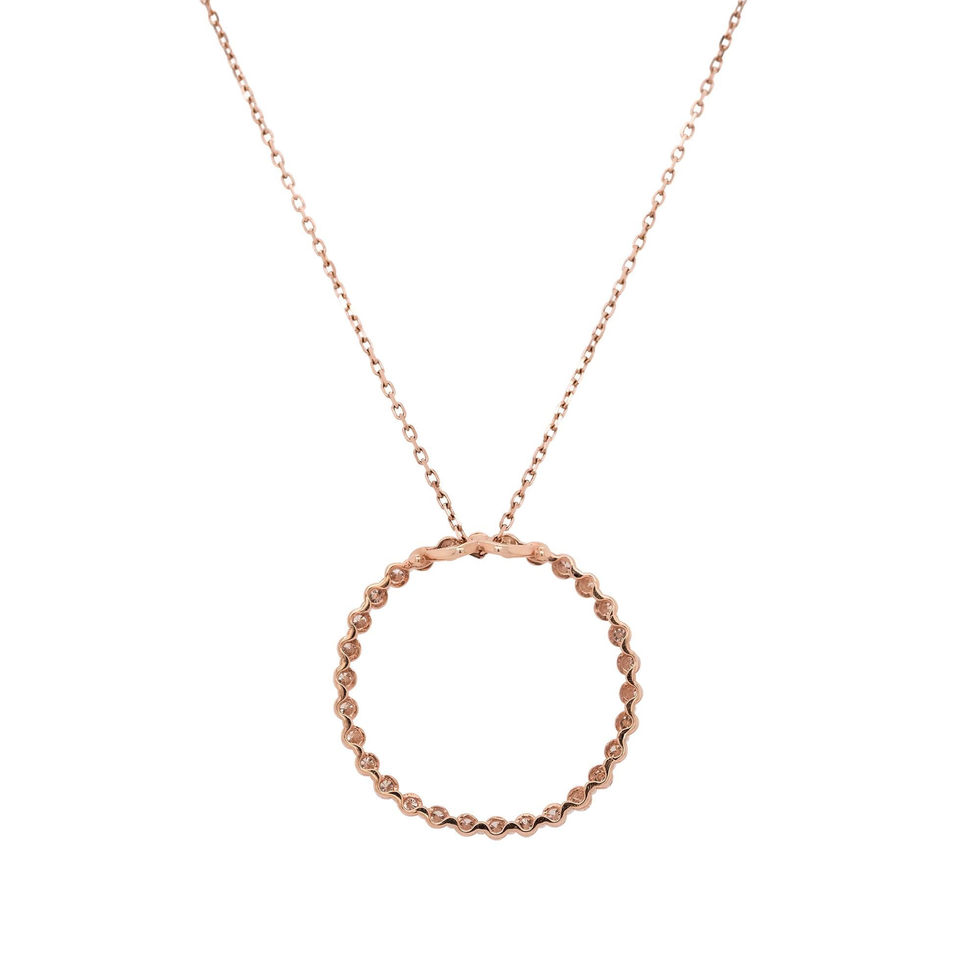 1,50 Carati Diamante Pave Grande Anello Collana 14 Carati in stock in vendita 5