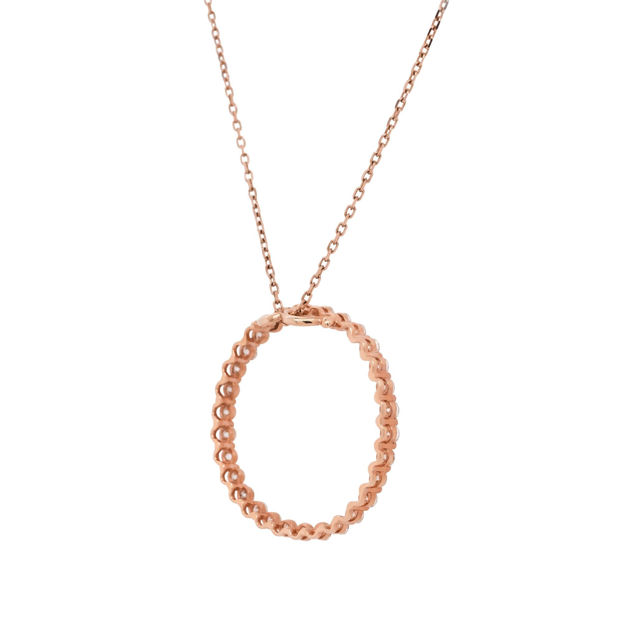 1,50 Carati Diamante Pave Grande Anello Collana 14 Carati in stock in vendita 6