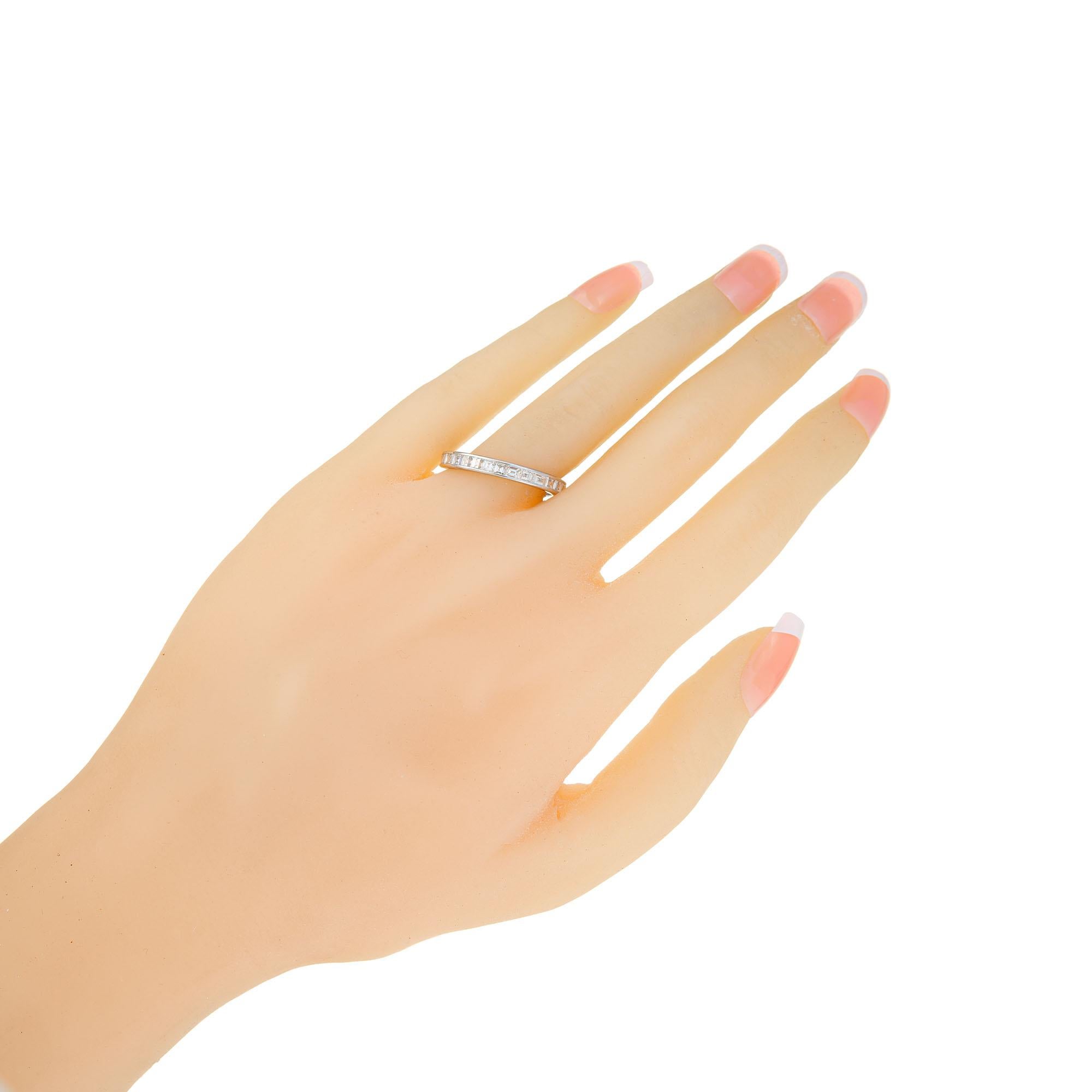 Women's 1.50 Carat Diamond Platinum Eternity Band Ring For Sale