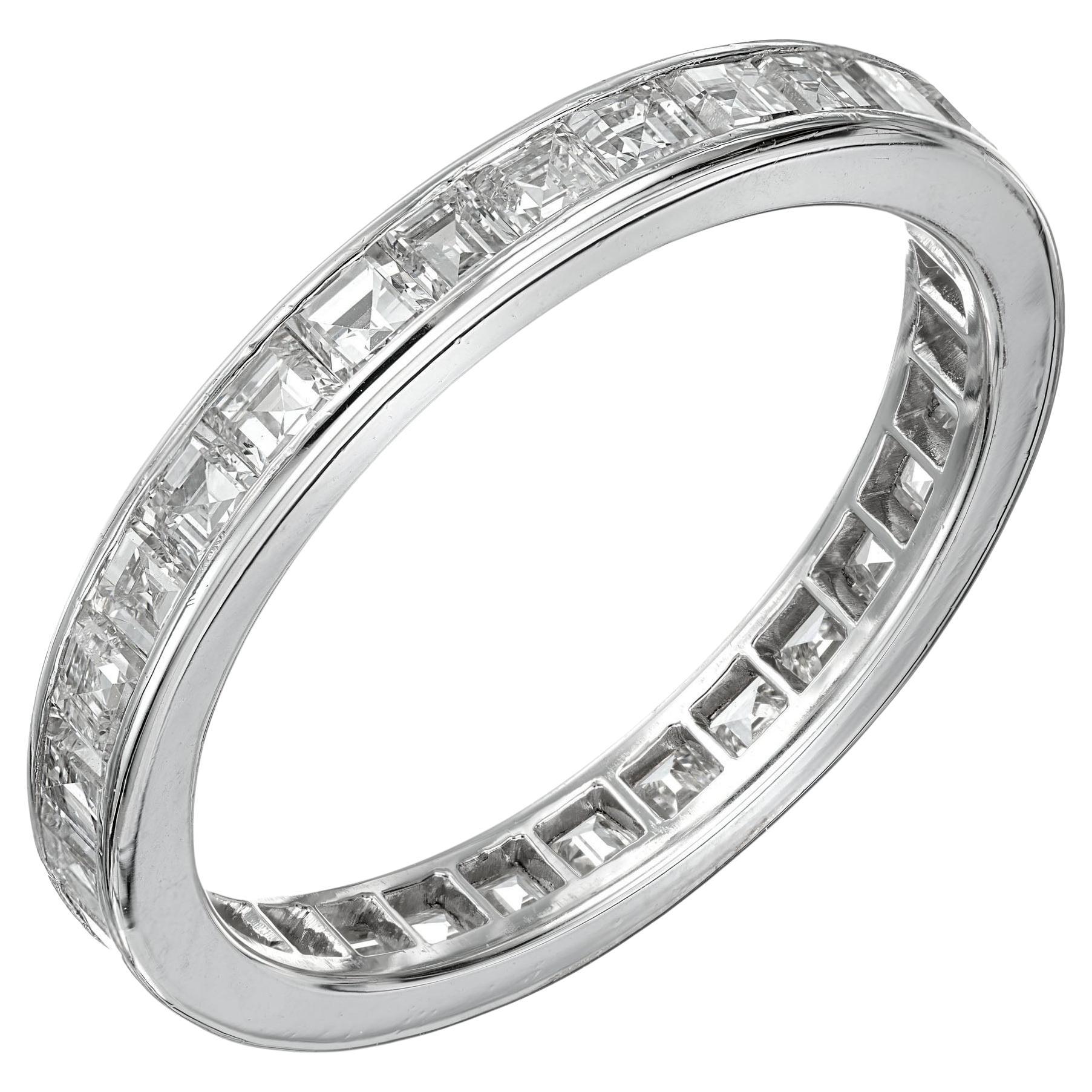 1.50 Carat Diamond Platinum Eternity Band Ring For Sale