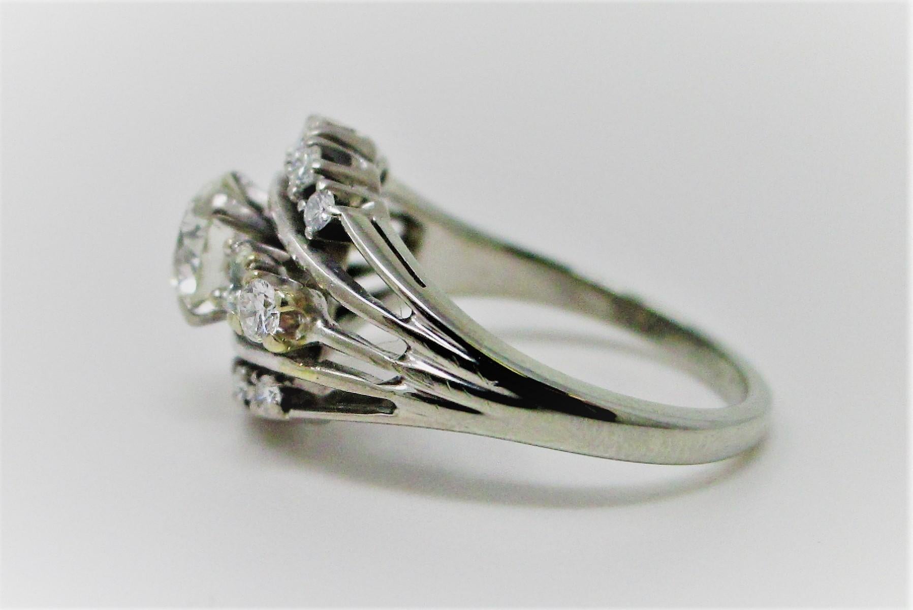 1.50 Carat Diamond Ring in 14 Karat White Gold In Good Condition For Sale In Dallas, TX