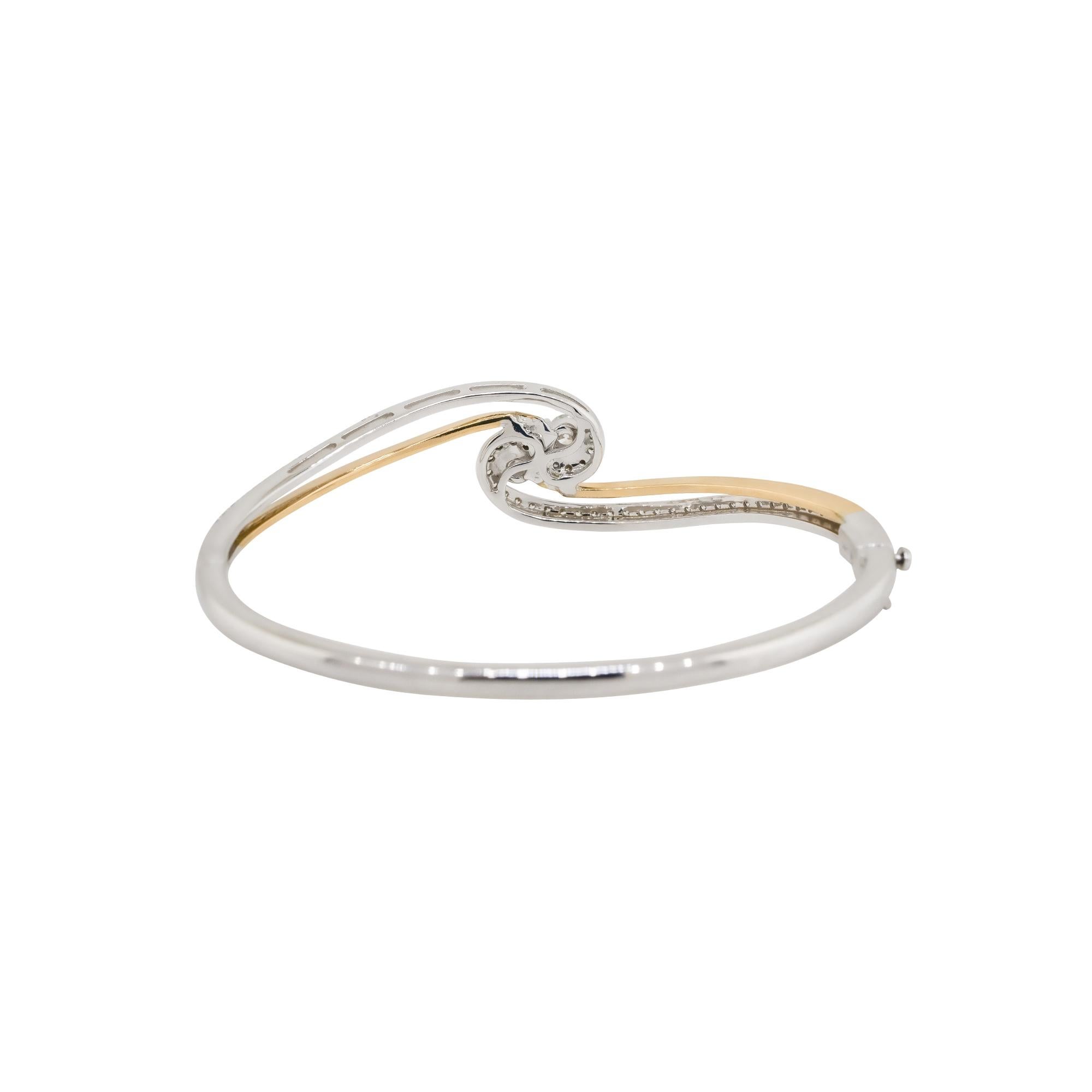 1,50 Karat Diamant Wirbel Armreif Armband 14 Karat auf Lager für Damen oder Herren