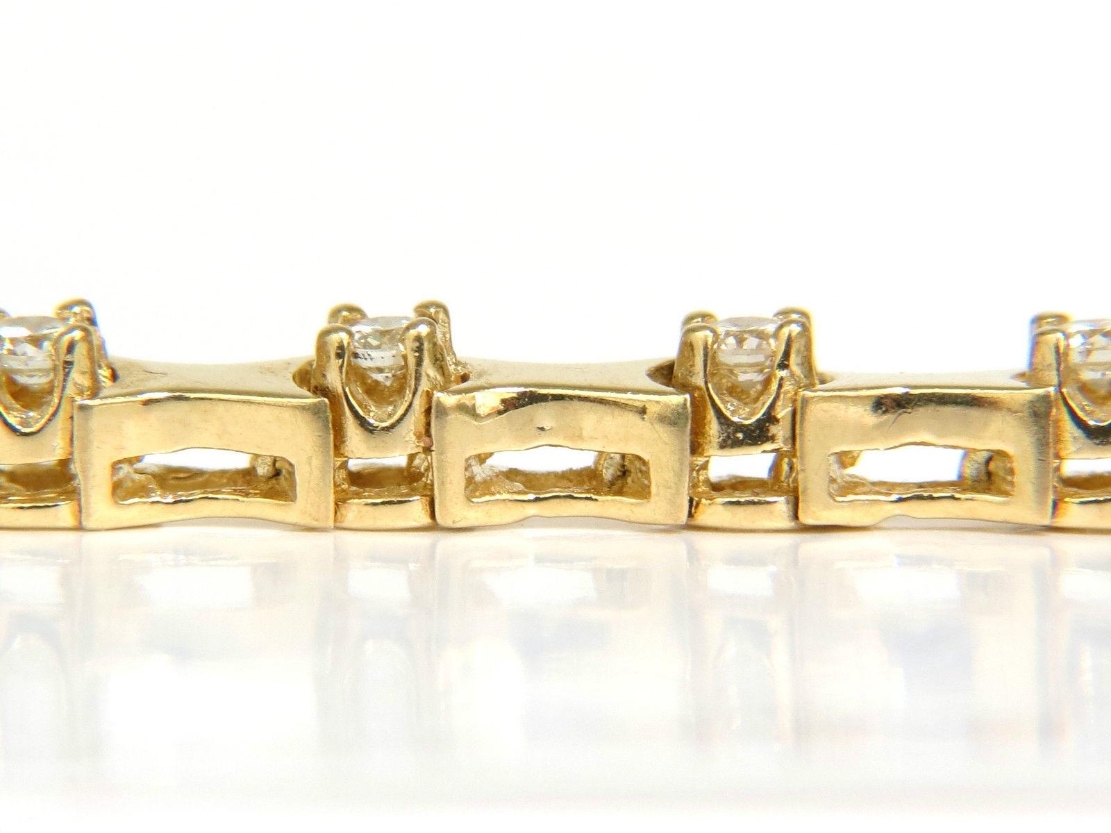Modern 1.50 Carat Diamonds Deco Bone Link Bracelet 14 Karat Full Cut Brilliants