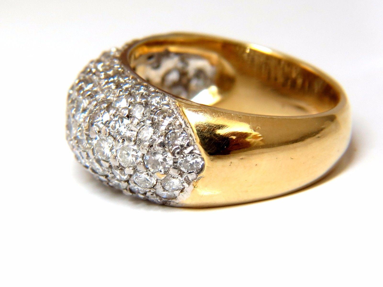 Domed Bead set classic.

1.50ct. Natural round diamonds ring

Diamonds: G-color, VS-2 clarity

Brilliant cuts & sparkles throughout


14kt. yellow gold. 
6 grams

$5000 Appraisal to accompany 

Current size: 5.25 and can be resized 

Ring is 9 mm