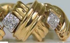 1.50 Carat Diamonds Heavy Classic "X" Bracelet 14 Karat Best!