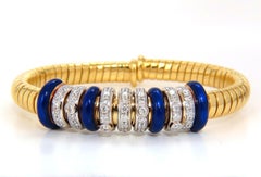 1.50 Carat Diamonds Ladies Accordion Bangle Bracelet Floating Rings 18 Karat*