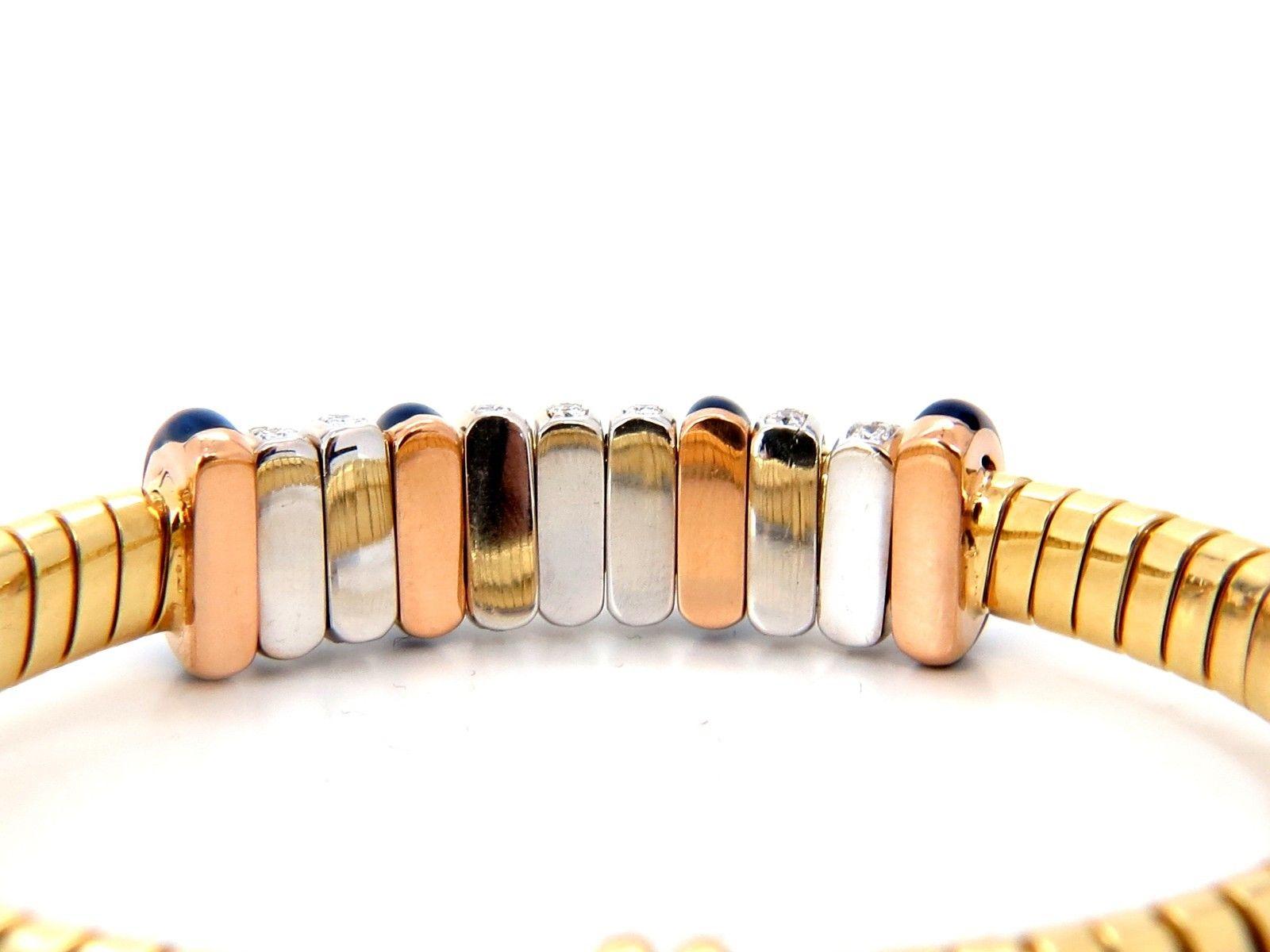 Bracelet jonc accordéon flottant en or 18 carats avec diamants de 1,50 carat, pour femmes Unisexe en vente