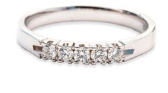 Bague moderne en or blanc 18 carats avec 5 pierres E-F VS diamants 1,50 carat