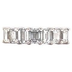 1.50 Carat Emerald Cut Diamond Anniversary Band in 14K White Gold