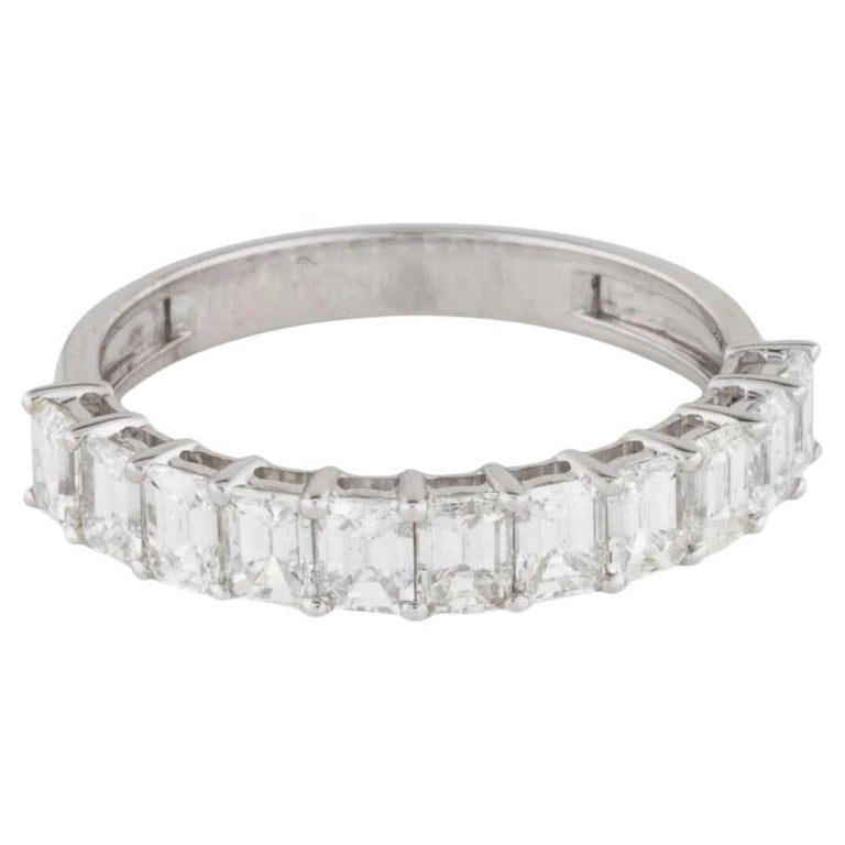 1.50 Carat Emerald Cut Diamond Half Eternity Band 15 Pts For Sale at ...